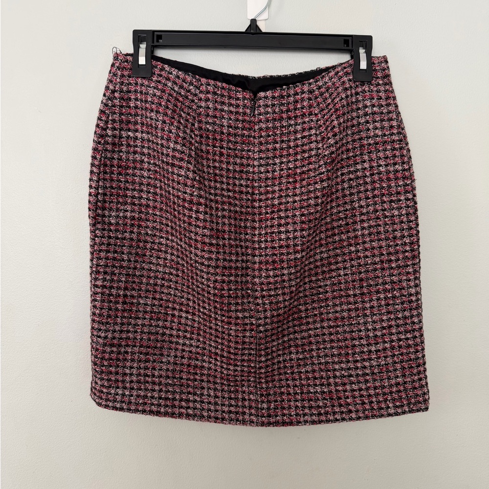 White House Black Market Red and Black Tweed Pencil Skirt - Picture 2 of 6